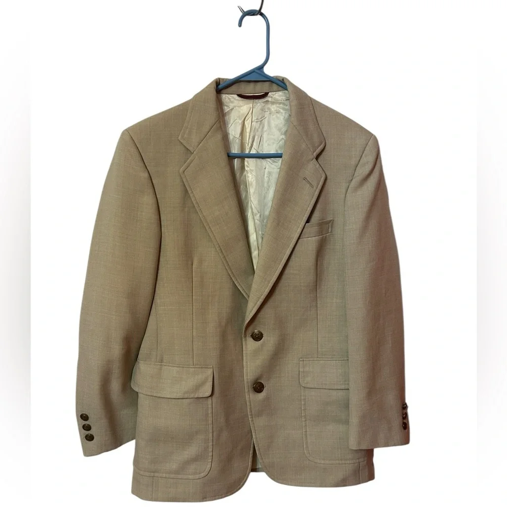 VTG 1980s HART SCHAFFNER MARX JACK NICKLAUS GOLDEN BEAR BLAZER / SPORT COAT 44R